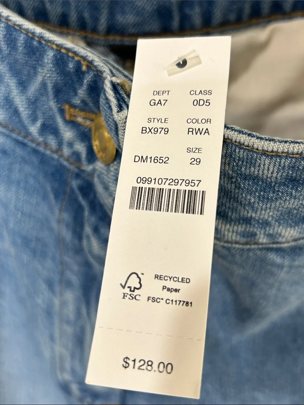 NWT J. CREW Wide-leg Essential jean in Ruth wash Size 29
